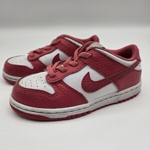 Nike Dunk Low Archaeo Reddish Pink White Unisex Toddler Size 10C DC9562-111